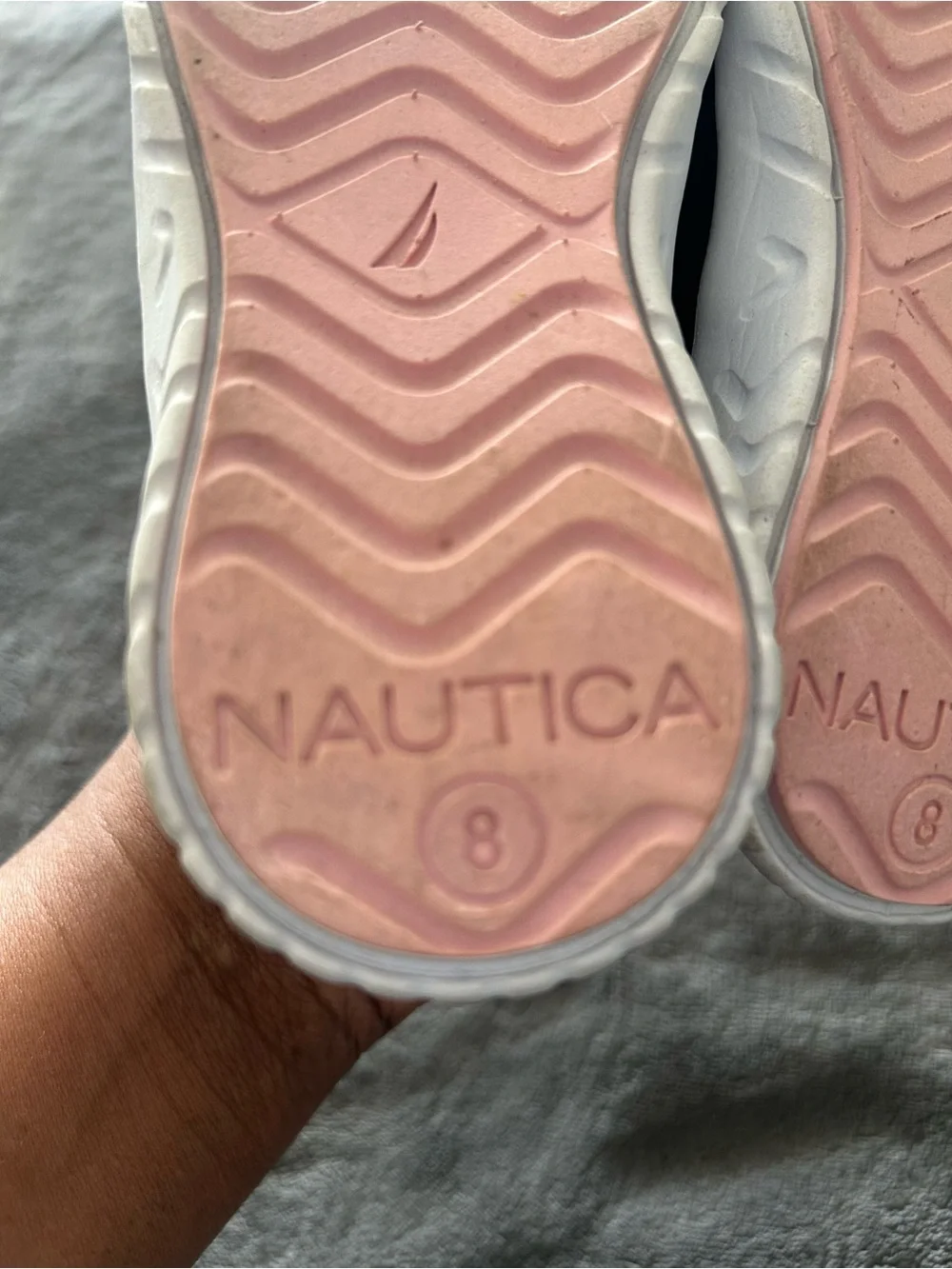 Nautica Black and Pink Slip-On Kids Sneakers